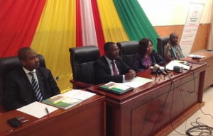 La table lors du lancement du rapport d'activités 2012 de l'ARMP-Togo