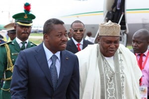 Le Chef de l’Etat togolais, Faure Gnassingbé, à son arrivée à Abuja